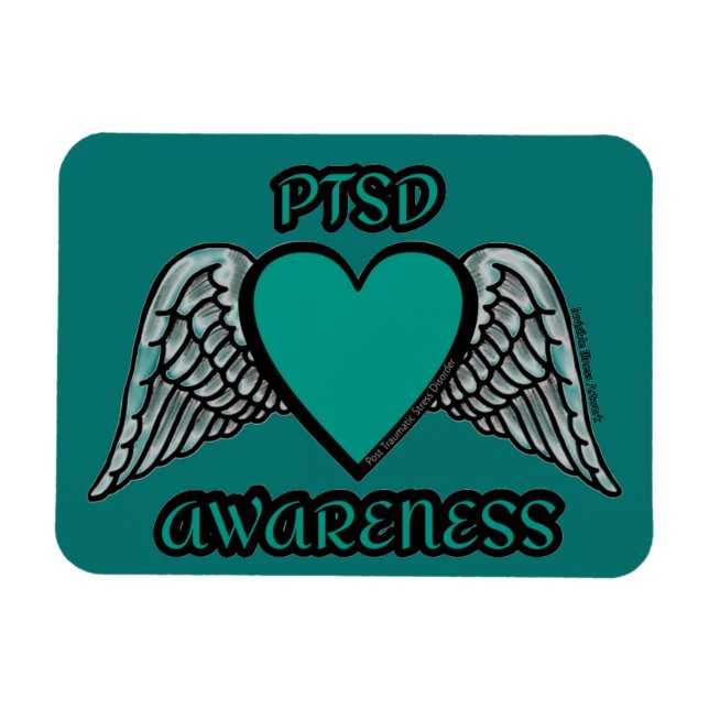 Heart/Wings...PTSD Magnet (Horizontal)