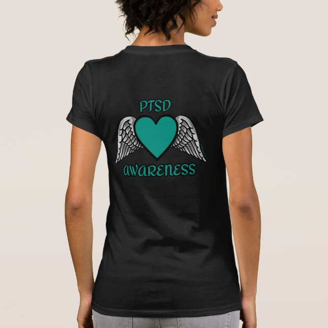 Heart/Wings...PTSD T-Shirt (Back)