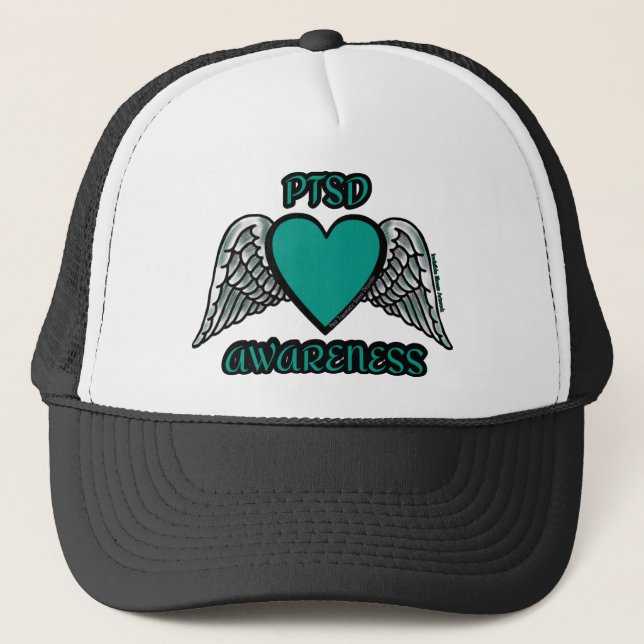 Heart/Wings...PTSD Trucker Hat (Front)