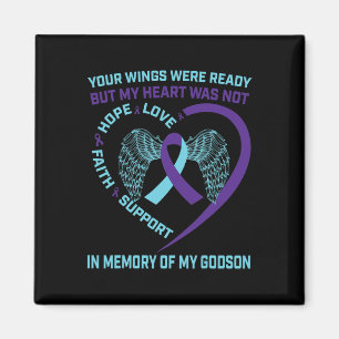 Heart Wings Ribbon Hope Suicide Awareness Preventi Magnet