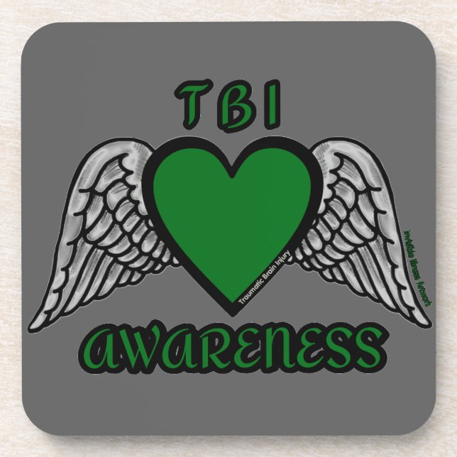 Heart/Wings...TBI Coaster (Front)