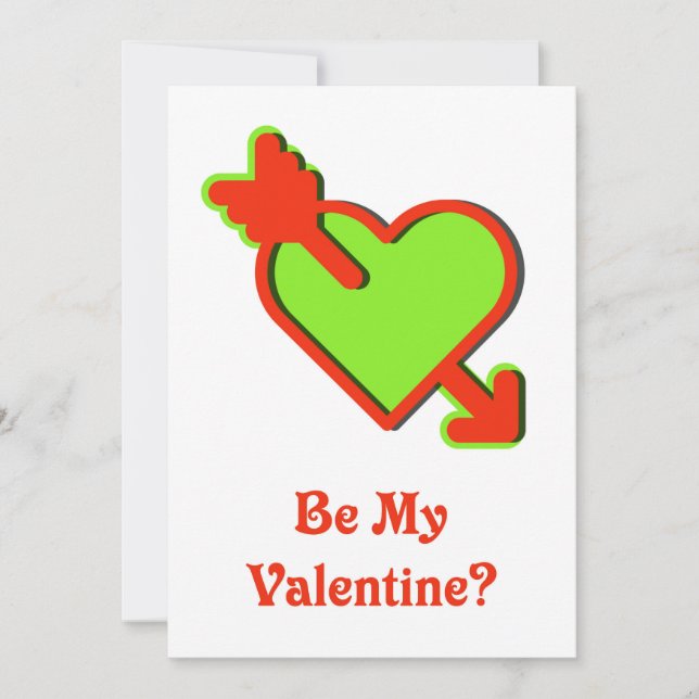 Heart With Arrow - Valentine Day Card (Front)
