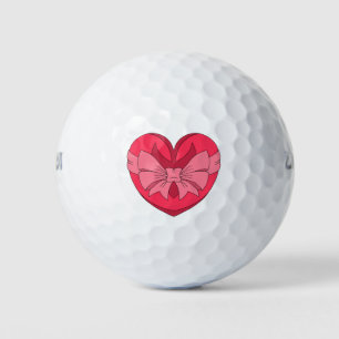 Heart with Arrowhead and Bow Golf Balls