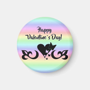 Heart with Butterfly and Lily Magnet