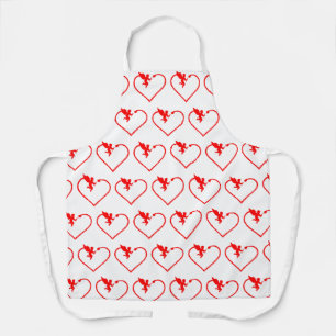 Heart with cupid gift for you apron