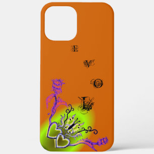 Heart with Flower and Butterfly iPhone 12 Pro Max Case