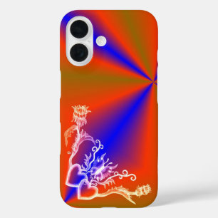 Heart with Flower and Butterfly iPhone 16 Case