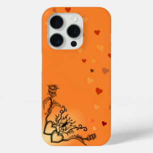 Heart with Flower and Butterfly iPhone 15 Pro Case