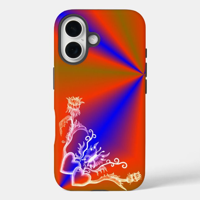 Heart with Flower and Butterfly Case-Mate iPhone Case (Back)