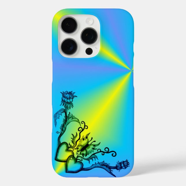 Heart with Flower and Butterfly Case-Mate iPhone Case (Back)