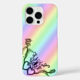 Heart with Flower and Butterfly iPhone 16 Pro Case