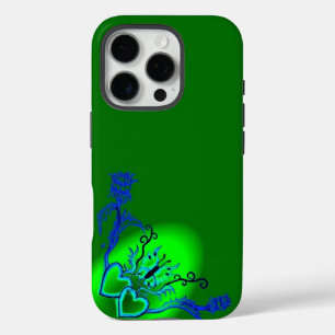 Heart with Flower and Butterfly iPhone 16 Pro Case