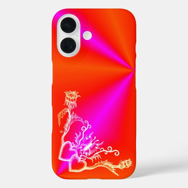 Heart with Flower and Butterfly Case-Mate iPhone Case (Back)