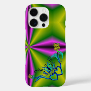 Heart with Flower and Butterfly iPhone 16 Pro Case