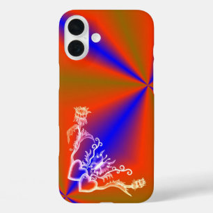 Heart with Flower and Butterfly iPhone 16 Plus Case