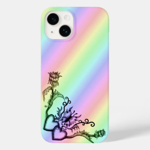 Heart with Flower and Butterfly Case-Mate iPhone 14 Case