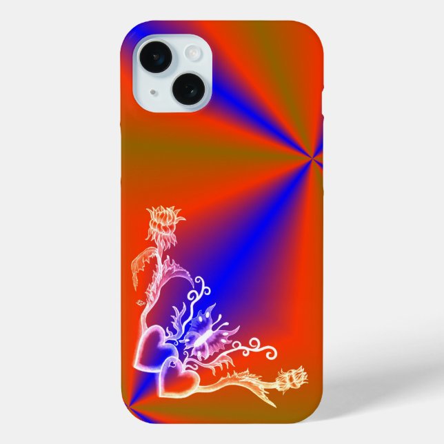 Heart with Flower and Butterfly Case-Mate iPhone Case (Back)