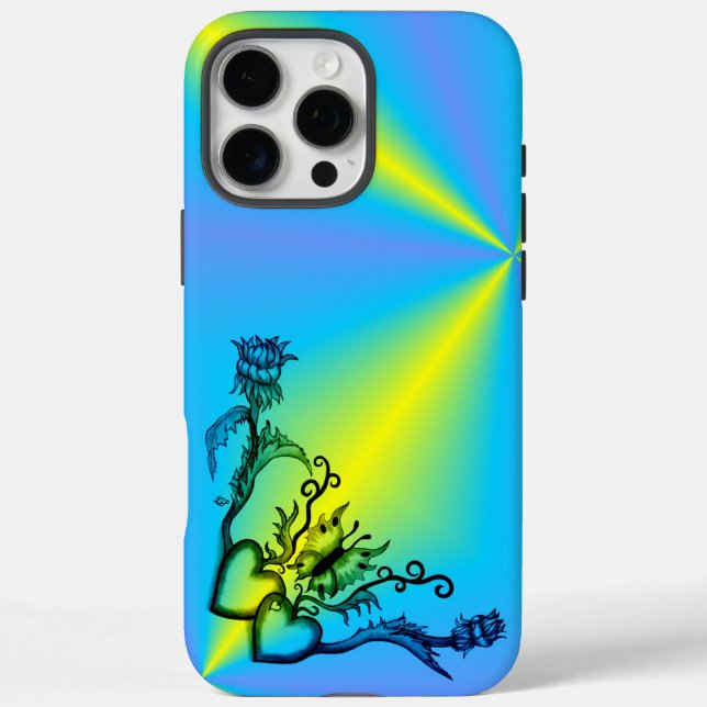 Heart with Flower and Butterfly Case-Mate iPhone Case (Back)