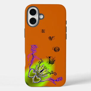 Heart with Flower and Butterfly iPhone 16 Plus Case