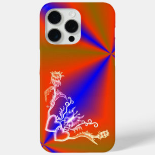 Heart with Flower and Butterfly iPhone 15 Pro Max Case