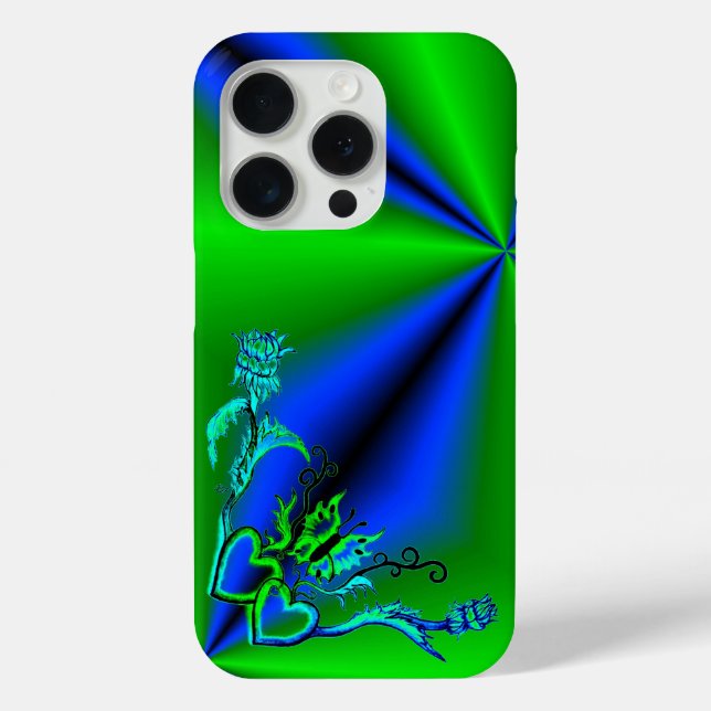 Heart with Flower and Butterfly Case-Mate iPhone Case (Back)