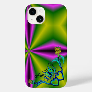 Heart with Flower and Butterfly Case-Mate iPhone 14 Case