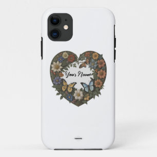 Heart with Flower Wreath iPhone Cell Case HAMbyWG