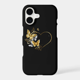 Heart with Golden Butterflies