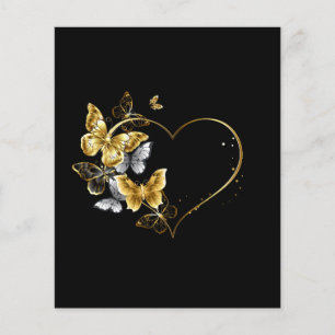 Heart with Golden Butterflies Flyer