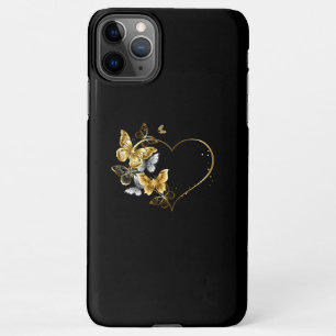 Heart with Golden Butterflies iPhone 11Pro Max Case