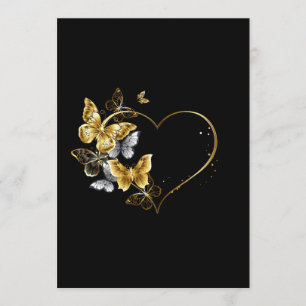 Heart with Golden Butterflies Menu
