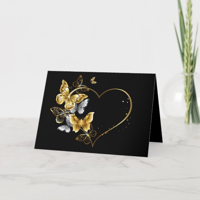 Heart with Golden Butterflies Program (Front)