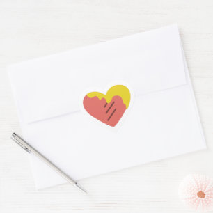 Heart with grill marks and mustard envelope seal