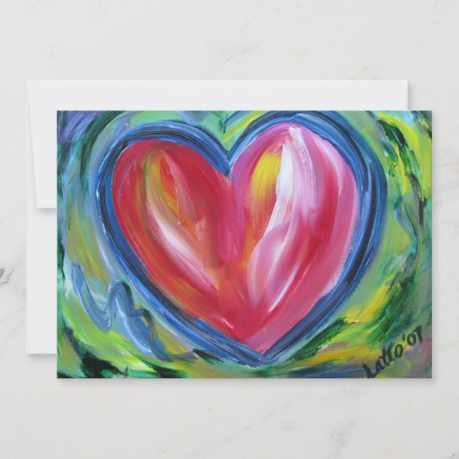 Heart with Hope Custom Invitation or Invites (Front)