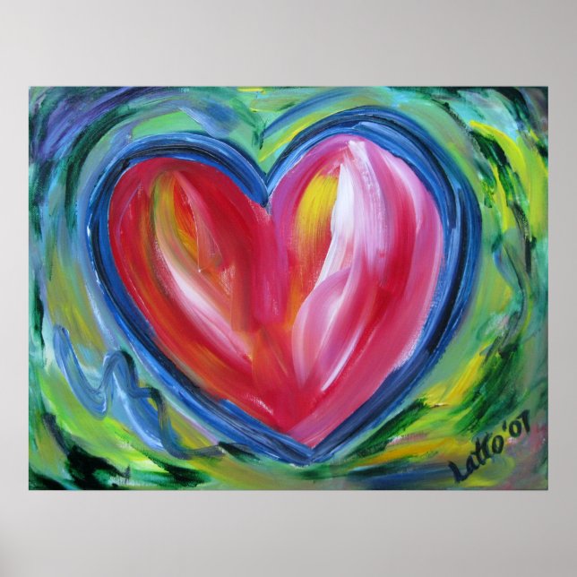 Heart with Hope Painting Art Poster Prints (Front)