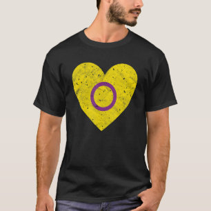 Heart with Intersex Flag Pride Month T-Shirt