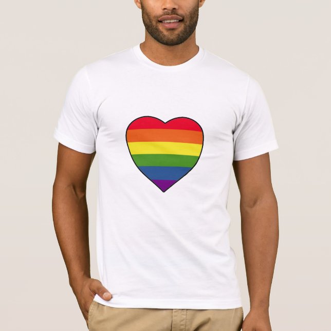 Heart with Rainbow Colours T-Shirt (Front)