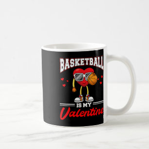 Heart With Sketll Player Valentines Day Kids Boys Coffee Mug