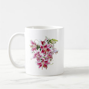 Heart With Stargazer Lilies Coffee Mug