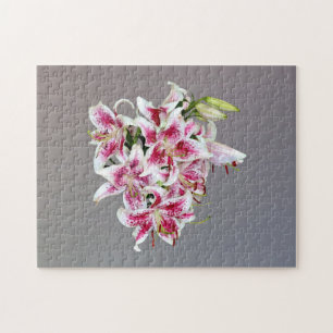 Heart With Stargazer Lilies Jigsaw Puzzle