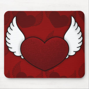 Heart With Wings Mousepad