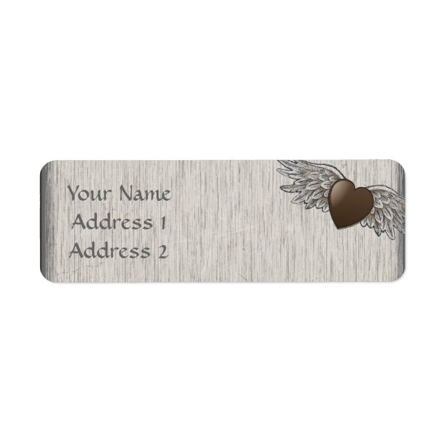Heart with Wings Return Address Label (Front)