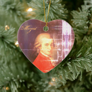 ♥ Heart Wolfgang Amadeus Mozart Herz ♥ Ceramic Ornament