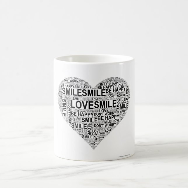 Heart Word Art Mug (Center)