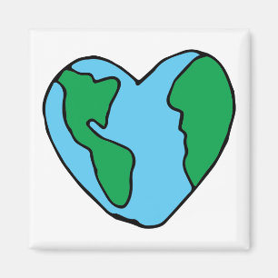 Heart World Ecofriendly Icon Happy Earth Clipart Magnet