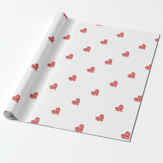 Heart wrapping paper  (Unrolled)