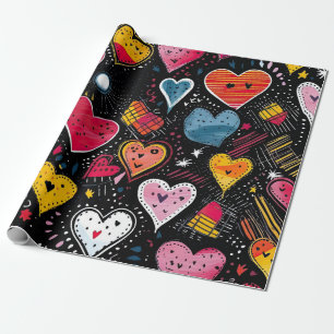Heart  wrapping paper