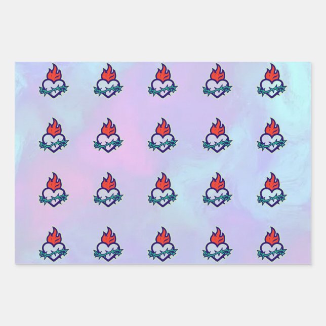 Heart Wrapping Paper Sheet (Front)