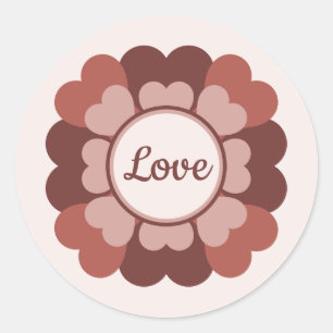 Heart Wreath Classic Round Sticker