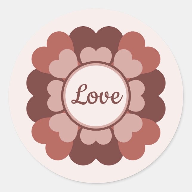 Heart Wreath  Classic Round Sticker (Front)